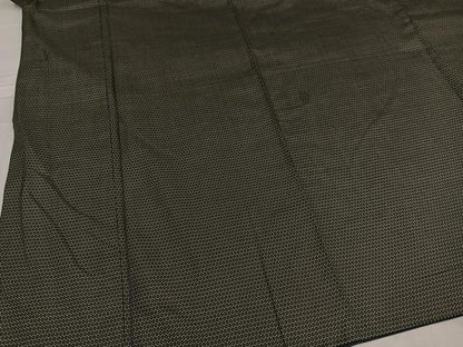 平和屋着物●男性　お召　アンサンブル　亀甲柄　正絹　逸品　AABE1233ph