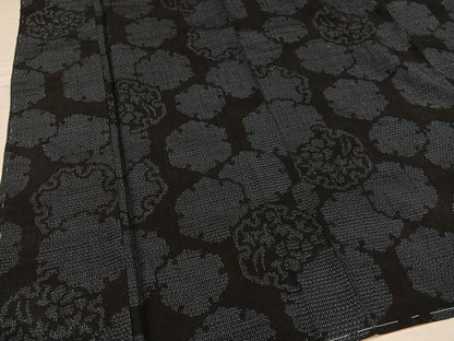 平和屋着物●結城紬　80亀甲　雪輪花文　正絹　逸品　未使用　AABE1234ph