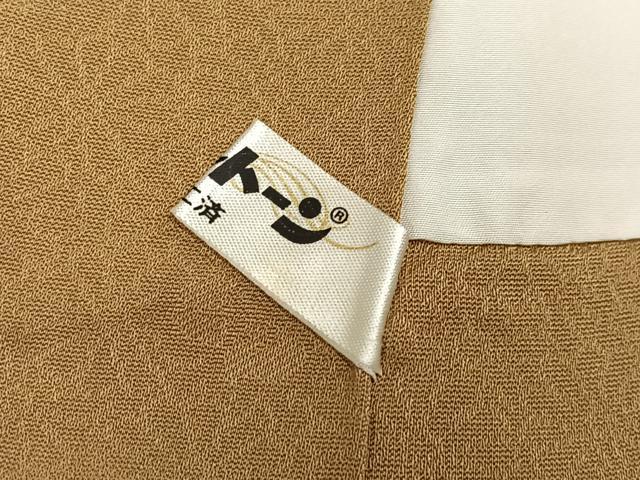 平和屋着物●上質な色無地　花尽くし　黄橡色　正絹　逸品　AABE1249ph