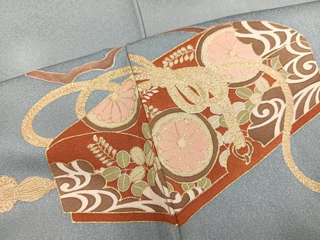 平和屋着物●豪華色留袖 作家物 駒刺繍 松竹梅草花文 金彩 井藤正製 反端付き 正絹 逸品 AABE1258ph