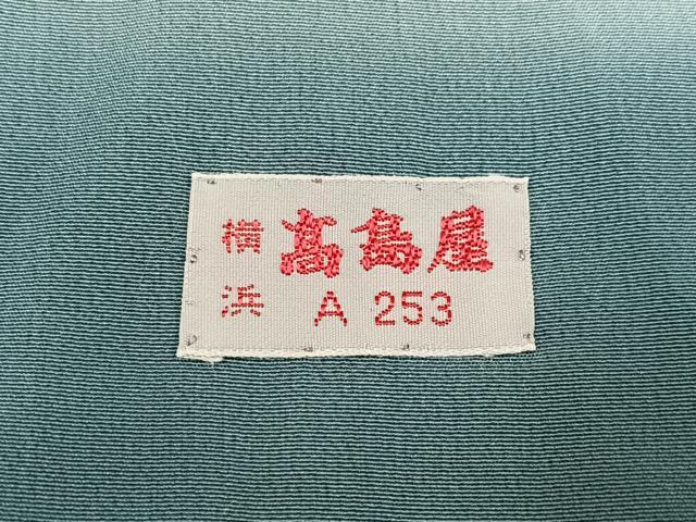 平和屋着物●上質な小紋　型染め　風景草花文　鬼しぼ縮緬　正絹　逸品　AABE1272ph