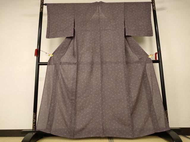 平和屋着物＊夏物 小紋 絽 幾何学文様 正絹 逸品 AABE1282jd