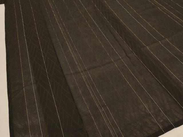 平和屋着物＊夏物 小紋 紗 縞 正絹 逸品 AABE1283jd
