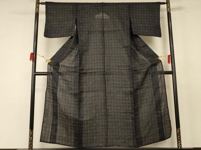 平和屋着物＊夏物　重要無形文化財　本場宮古上布　花菱文　苧麻　逸品　AABE1285jd
