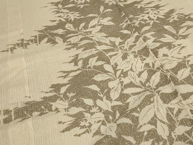 平和屋着物＊夏物 訪問着 白山紬 草花文 証紙付き 仮絵羽 正絹 逸品 未使用 AABE1286jd