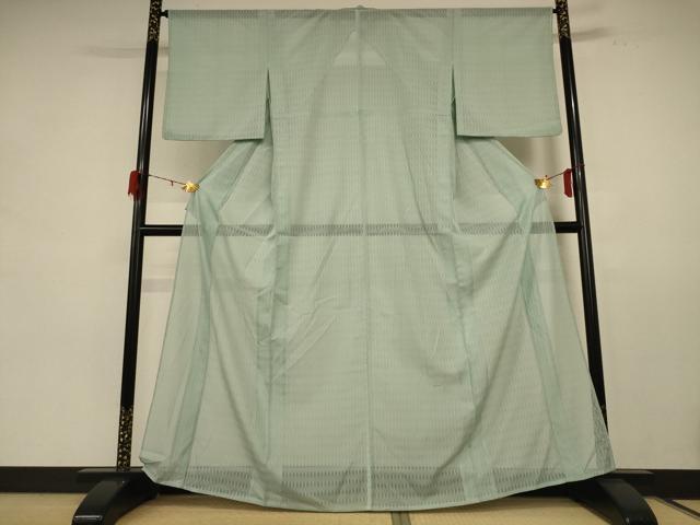 平和屋着物＊夏物 色無地 絽 裏葉柳色 洗える着物 AABE1289jd