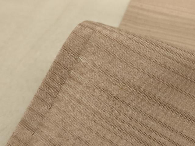 平和屋着物＊夏物 銀座きしや 色無地 絽 白茶色 たとう紙付き 正絹 逸品 AABE1293jd