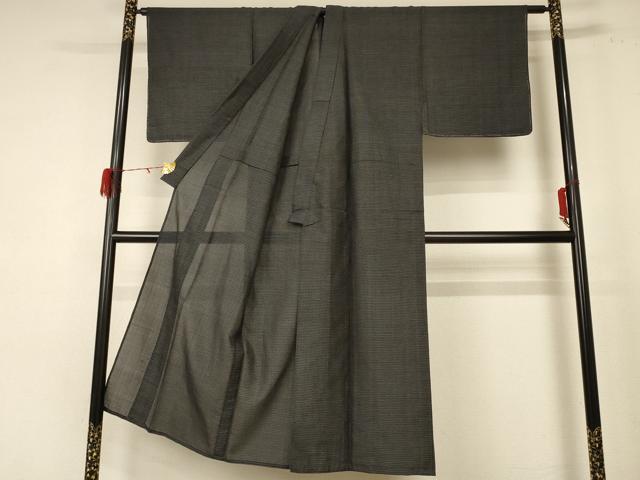 平和屋着物＊夏物 男性 紗紬 亀甲文 正絹 逸品 未使用 AABE1294jd