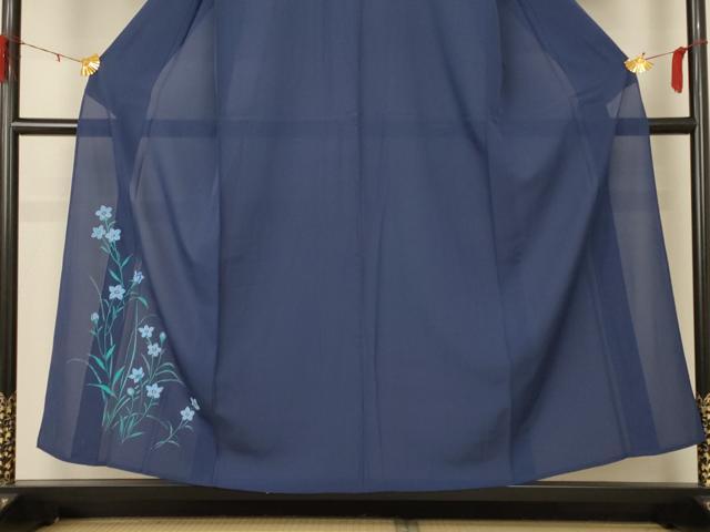平和屋着物＊夏物 訪問着 絽 手描き 草花文 正絹 逸品 AABE1295jd