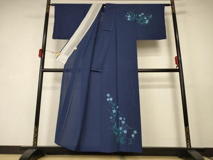 平和屋着物＊夏物 訪問着 絽 手描き 草花文 正絹 逸品 AABE1295jd