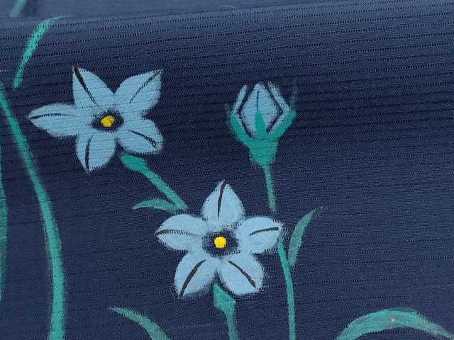 平和屋着物＊夏物 訪問着 絽 手描き 草花文 正絹 逸品 AABE1295jd