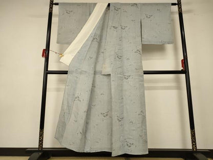 平和屋着物＊夏物 本場小千谷ちぢみ 草花文 麻 逸品 AABE1299jd
