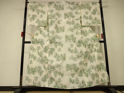 平和屋着物＊夏物 小紋 絽 樹林文 洗える着物 AABE1306jd