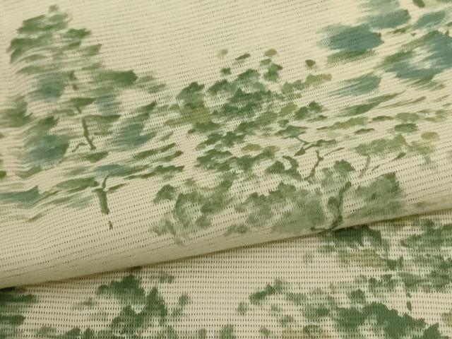 平和屋着物＊夏物 小紋 絽 樹林文 洗える着物 AABE1306jd