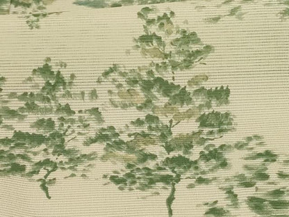 平和屋着物＊夏物 小紋 絽 樹林文 洗える着物 AABE1306jd