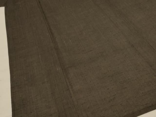平和屋着物＊夏物 男性 紗紬 涅色 正絹 逸品 AABE1313jd