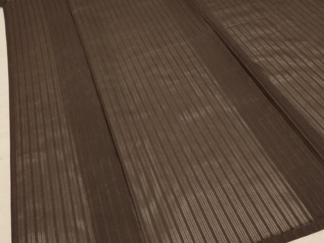 平和屋着物＊夏物 色無地 紗 赤墨色 正絹 逸品 AABE1315jd