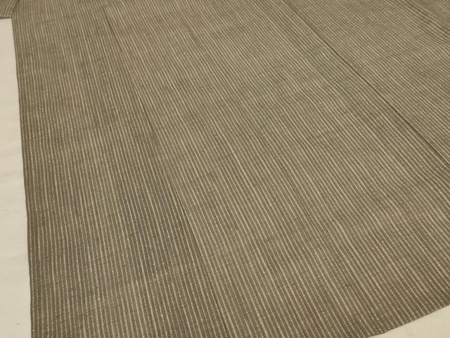 平和屋着物＊夏物 男性 紗紬 縞 正絹 逸品 AABE1316jd