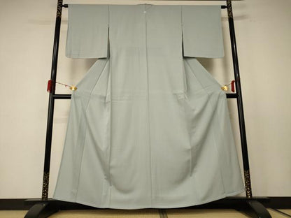 平和屋着物＊夏物 色無地 絽 柳鼠色 正絹 逸品 AABE1319jd