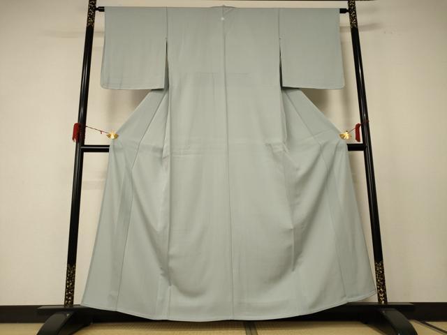 平和屋着物＊夏物 色無地 絽 柳鼠色 正絹 逸品 AABE1319jd