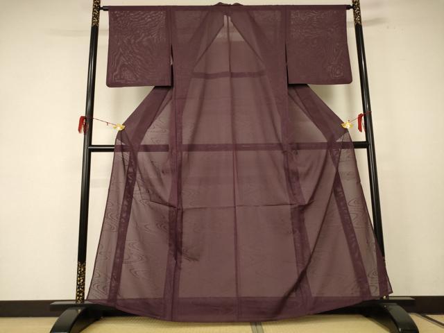 平和屋着物＊夏物　色無地　絽　流水紋紗　濃色　正絹　逸品　AABE1321jd 平和屋着物＊夏物 色無地 絽 流水紋紗 濃色 正絹 逸品 AABE1321jd