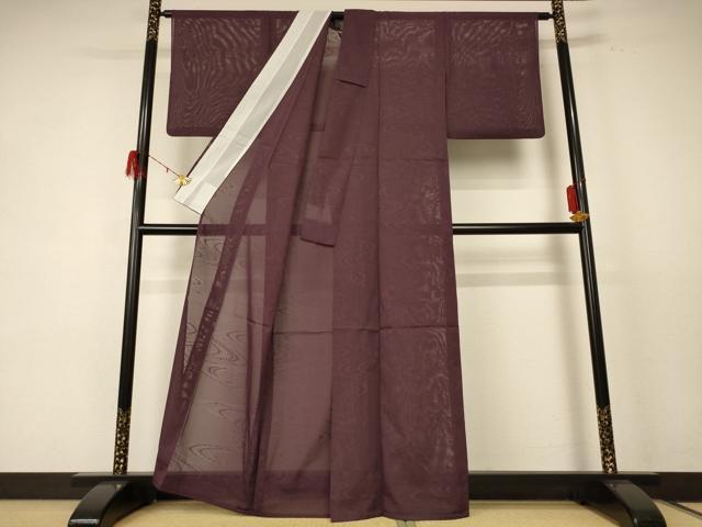 平和屋着物＊夏物　色無地　絽　流水紋紗　濃色　正絹　逸品　AABE1321jd 平和屋着物＊夏物 色無地 絽 流水紋紗 濃色 正絹 逸品 AABE1321jd