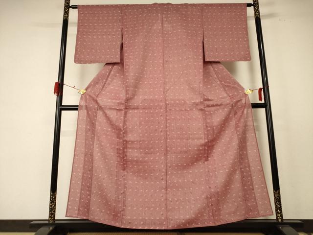 平和屋着物＊夏物　紗紬　絣文　正絹　逸品　AABE1324jd 平和屋着物＊夏物 紗紬 絣文 正絹 逸品 AABE1324jd