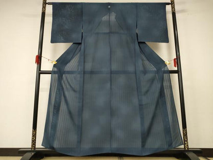 平和屋着物＊夏物 小紋 絽 霞文 正絹 逸品 AABE1326jd