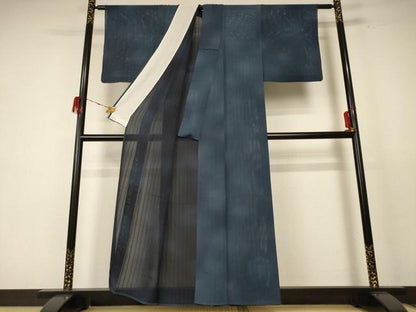 平和屋着物＊夏物 小紋 絽 霞文 正絹 逸品 AABE1326jd