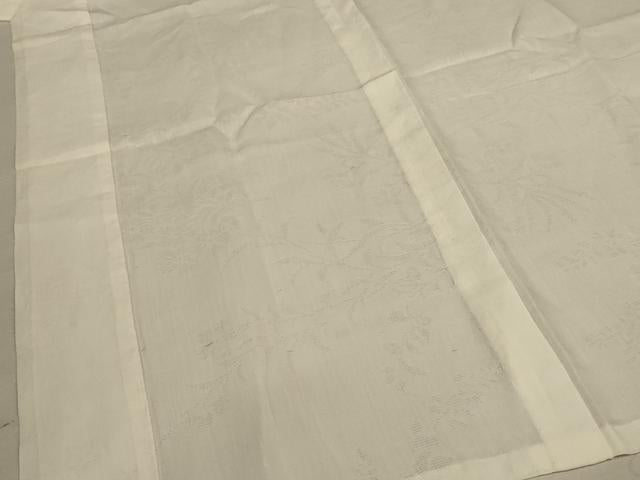 平和屋着物＊夏物　長襦袢　草花紋紗　鳥の子色　AABE1329jd 平和屋着物＊夏物 長襦袢 草花紋紗 鳥の子色 AABE1329jd