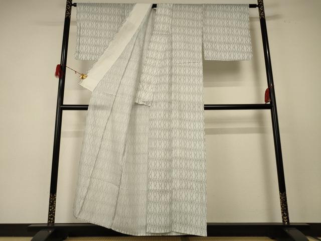 平和屋着物＊夏物 小紋 紗 立涌文 洗える着物 AABE1332jd