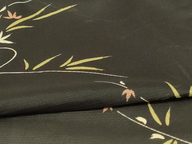 平和屋着物＊夏物　小紋　絽　草葉文　洗える着物　AABE1333jd 平和屋着物＊夏物 小紋 絽 草葉文 洗える着物 AABE1333jd