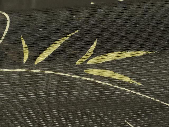 平和屋着物＊夏物 小紋 絽 草葉文 洗える着物 AABE1333jd