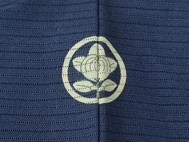 平和屋着物＊夏物 色無地 絽 留紺色 正絹 逸品 AABE1336jd