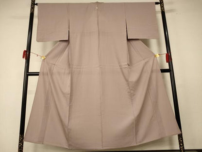 平和屋着物＊夏物 色無地 絽 白茶色 正絹 逸品 AABE1337jd