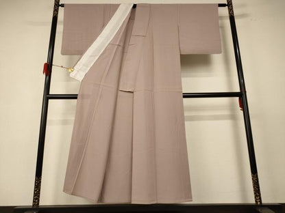 平和屋着物＊夏物 色無地 絽 白茶色 正絹 逸品 AABE1337jd