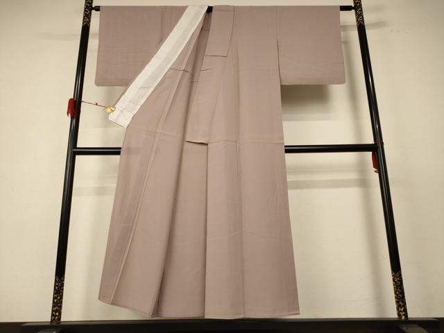 平和屋着物＊夏物 色無地 絽 白茶色 正絹 逸品 AABE1337jd