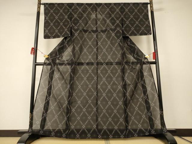 平和屋着物＊夏物 本場琉球絣 夏琉球 菱文 正絹 逸品 AABE1339jd