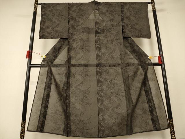 平和屋着物＊夏物　本場大島紬　夏大島　草葉文　正絹　逸品　AABE1340jd 平和屋着物＊夏物 本場大島紬 夏大島 草葉文 正絹 逸品 AABE1340jd