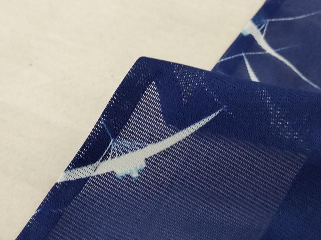 平和屋着物＊夏物 小紋 絽 幾何学文様 洗える着物 AABE1343jd