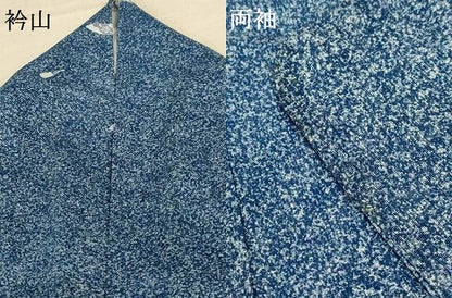 平和屋着物＊夏物 小紋 絽 地紙草花文 洗える着物 AABE1344jd