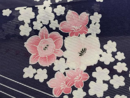 平和屋着物＊夏物 訪問着 絽 草花文 洗える着物 未使用 AABE1345jd