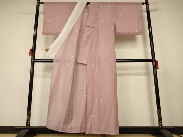 平和屋着物＊夏物 小紋 絽 松竹梅 洗える着物 AABE1349jd