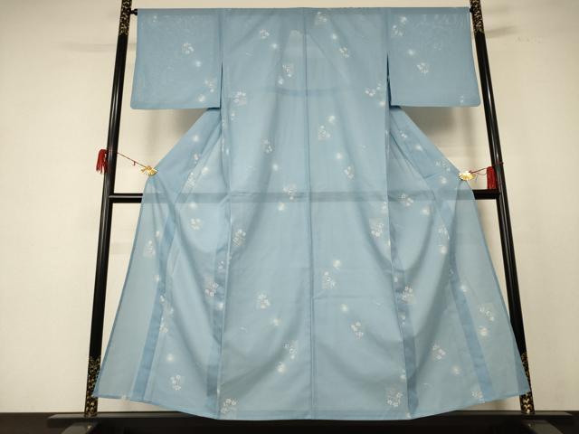 平和屋着物＊夏物 小紋 絽 草花文 暈し染め やまと誂製 洗える着物 AABE1351jd
