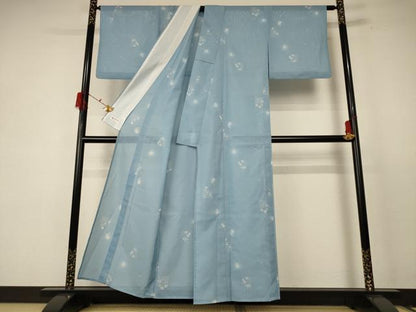 平和屋着物＊夏物 小紋 絽 草花文 暈し染め やまと誂製 洗える着物 AABE1351jd