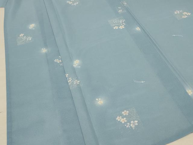 平和屋着物＊夏物 小紋 絽 草花文 暈し染め やまと誂製 洗える着物 AABE1351jd