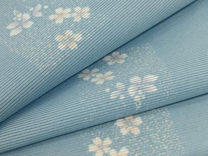 平和屋着物＊夏物 小紋 絽 草花文 暈し染め やまと誂製 洗える着物 AABE1351jd