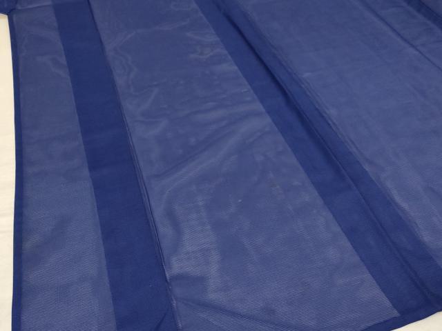平和屋着物＊夏物 色無地 絽 鉄紺色 洗える着物 AABE1353jd