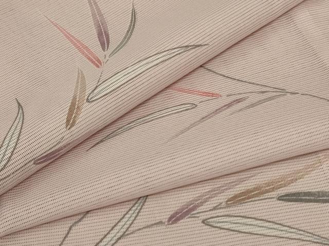 平和屋着物＊夏物 小紋 絽 枝葉文 洗える着物 AABE1360jd