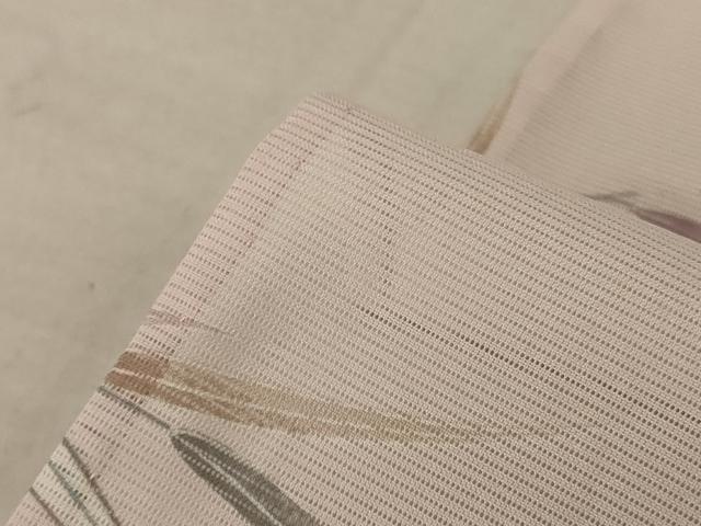 平和屋着物＊夏物 小紋 絽 枝葉文 洗える着物 AABE1360jd